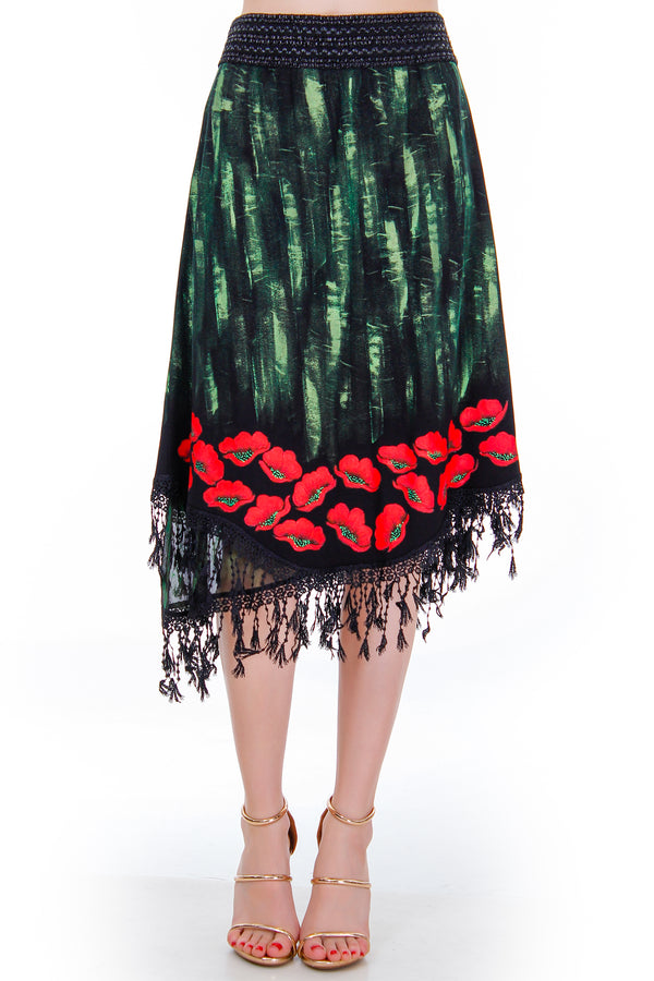 Fusta pictata jerse  Liza Panait Liza Panait Online Boutique